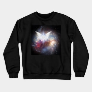 Wings of Angel in Vivid Space Crewneck Sweatshirt